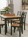 Gesthaven Dining Table with 4 Chairs and Bench (Set of 6) - De Avenue Furniture