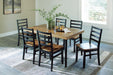 Blondon Dining Table and 6 Chairs (Set of 7) - De Avenue Furniture