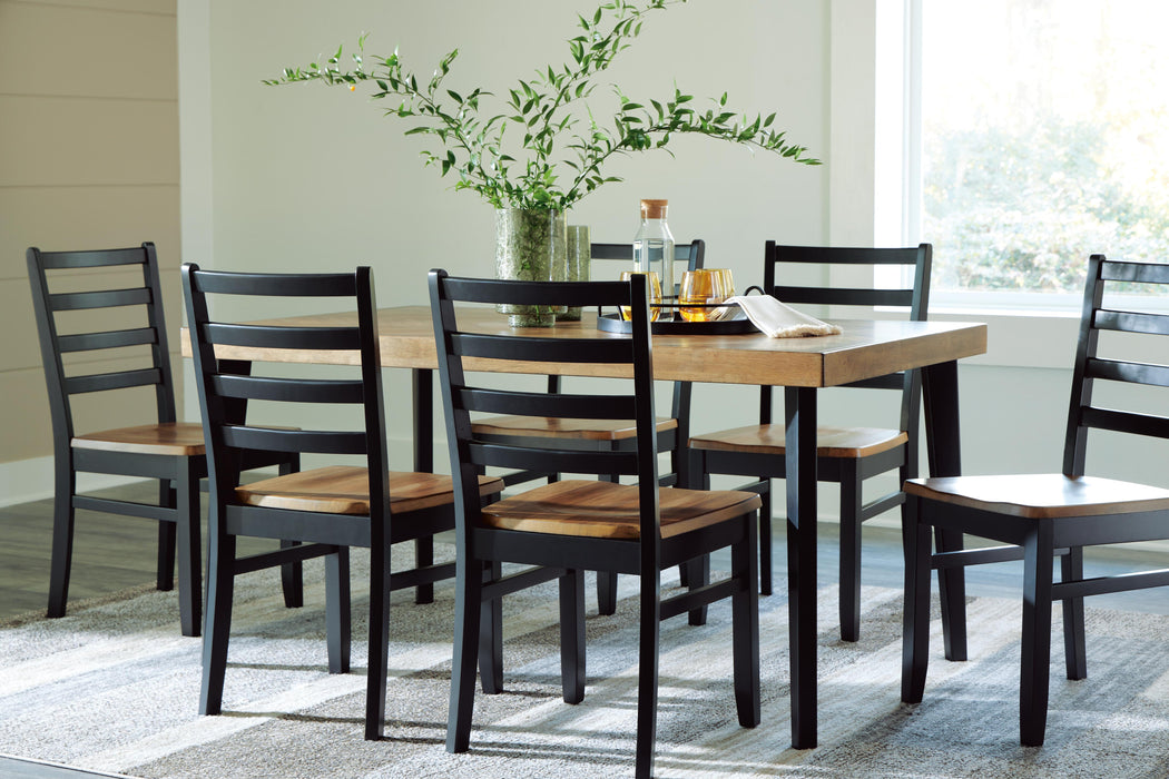 Blondon Dining Table and 6 Chairs (Set of 7) - De Avenue Furniture
