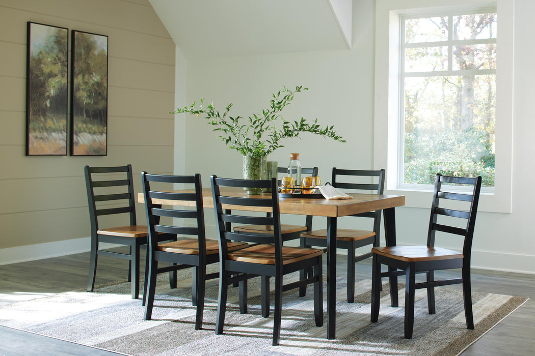 Blondon Dining Table and 6 Chairs (Set of 7) - De Avenue Furniture