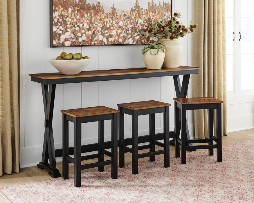 Wildenauer Counter Height Dining Table and 3 Barstools Set - De Avenue Furniture