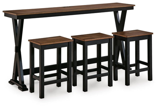Wildenauer Counter Height Dining Table and 3 Barstools Set - De Avenue Furniture