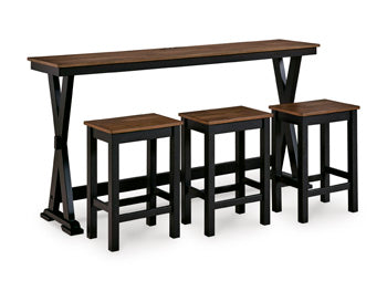 Wildenauer Counter Height Dining Table and 3 Barstools Set - De Avenue Furniture