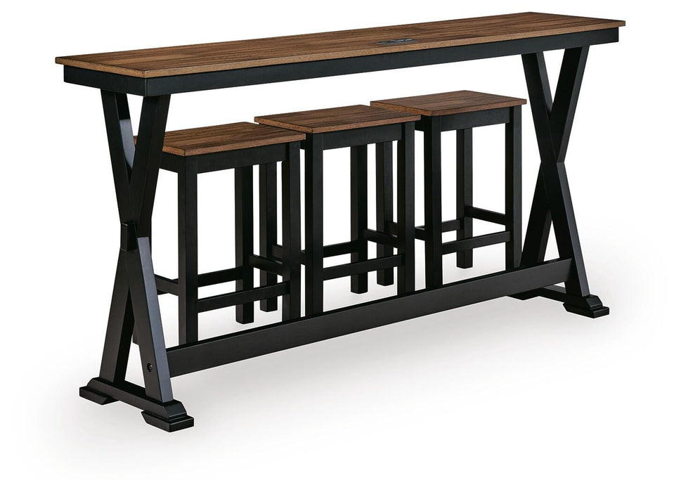 Wildenauer Counter Height Dining Table and 3 Barstools Set - De Avenue Furniture