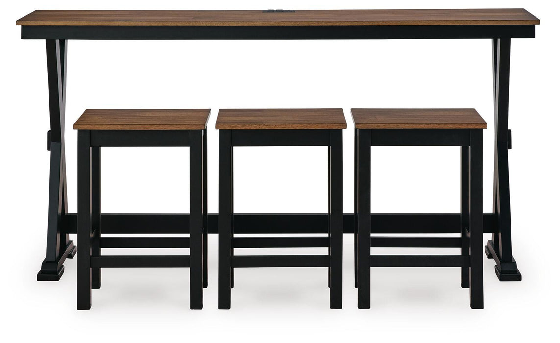 Wildenauer Counter Height Dining Table and 3 Barstools Set - De Avenue Furniture
