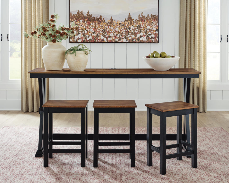 Wildenauer Counter Height Dining Table and 3 Barstools Set - De Avenue Furniture