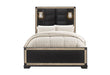 BLAKE BLACK FULL BED WITH LAMPS - De Avenue Furniture