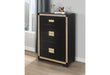 BLAKE BLACK/GOLD CHEST - De Avenue Furniture