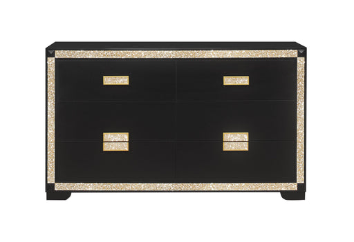 BLAKE BLACK/GOLD DRESSER - De Avenue Furniture