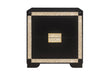 BLAKE BLACK/GOLD NIGHTSTAND - De Avenue Furniture