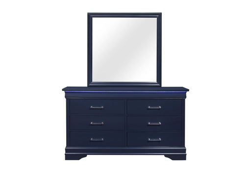 CHARLIE BLUE DRESSER WITH LED - De Avenue Furniture