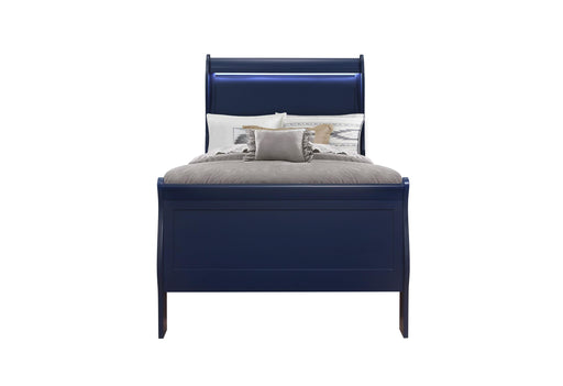 CHARLIE BLUE TWIN BED WITH LED - De Avenue Furniture