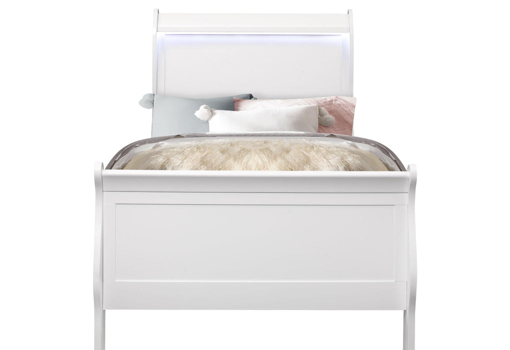 Charlie White Twin Bed - De Avenue Furniture