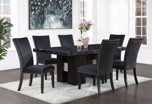D03 DINING TABLE +8 D03 DINING CHAIRS BLACK - De Avenue Furniture