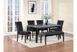 D8685DT+(4) D8685DC-BLK+D8685BN-BLK - De Avenue Furniture