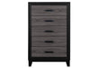 LISBON GREY AND BLACK CHEST - De Avenue Furniture