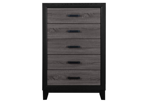 LISBON GREY AND BLACK CHEST - De Avenue Furniture