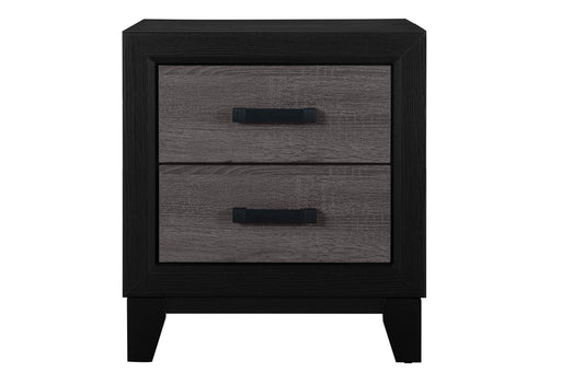 LISBON GREY AND BLACK NIGHTSTAND - De Avenue Furniture