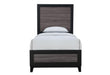 LISBON GREY AND BLACK TWIN BED - De Avenue Furniture