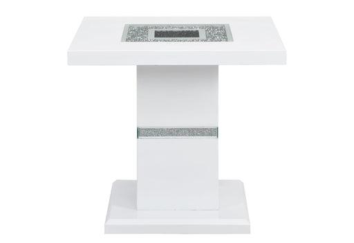 MONACO WHITE END TABLE - De Avenue Furniture