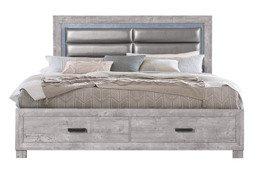 NOLAN GREY KING BED - De Avenue Furniture