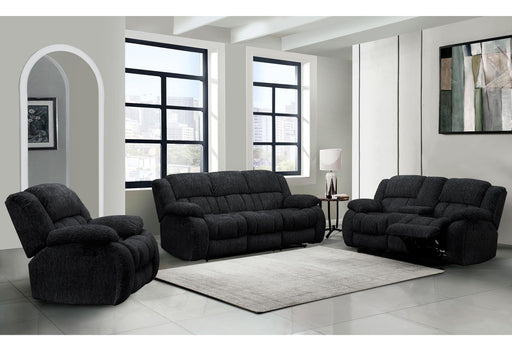 U250 EBONY RECLINING SOFA/CONSOLE RECLINING LOVESEAT/GLIDER RECLINER - De Avenue Furniture