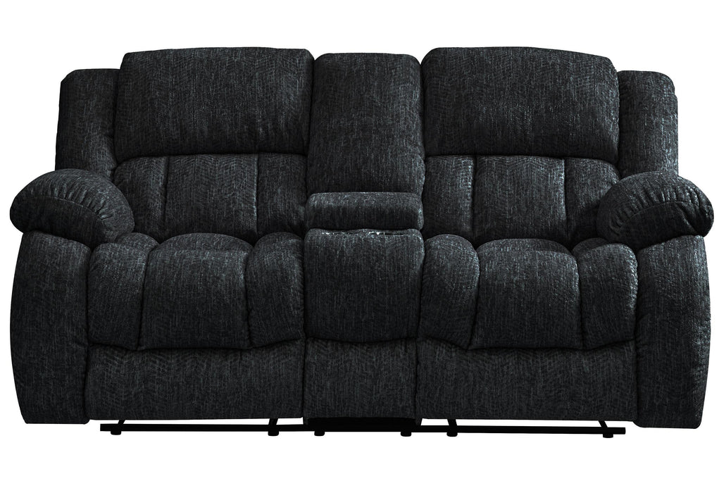 U250 EBONY CONSOLE RECLINING LOVESEAT - De Avenue Furniture