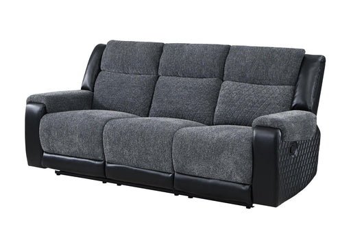 U5914 GREY/BLACK RECLINING SOFA - De Avenue Furniture