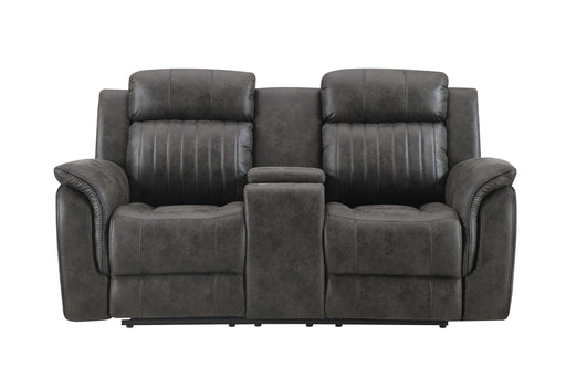 U8517 GREY CONSOLE RECLINING LOVESEAT - De Avenue Furniture