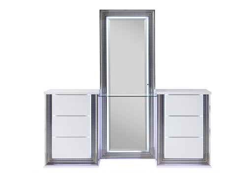 YLIME SMOOTH WHITE VANITY WITH LED - De Avenue Furniture