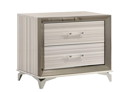 ZAMBRANO WHITE NIGHTSTAND - De Avenue Furniture