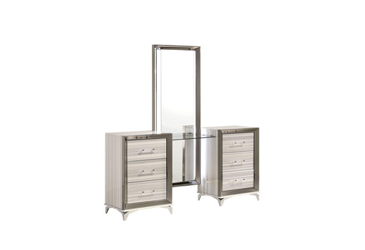 ZAMBRANO WHITE VANITY - De Avenue Furniture