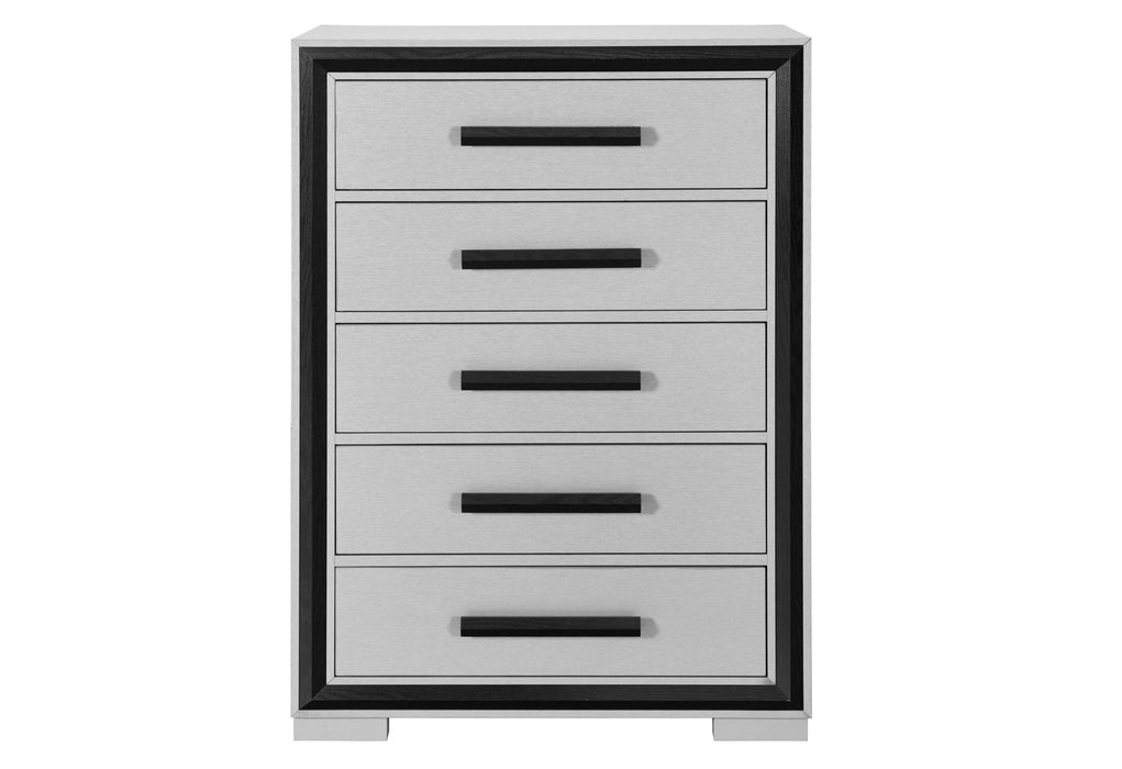 AMELIA GREY BLACK CHEST - De Avenue Furniture
