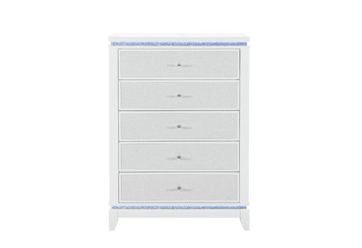 ALINA WHITE CHEST W/ LED - De Avenue Furniture