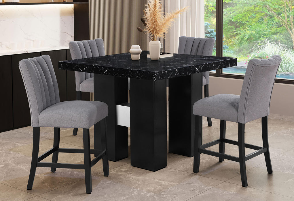 D04 BLACK BAR TABLE AND D8685BS GREY - De Avenue Furniture