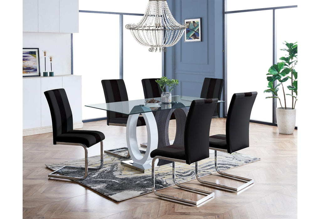 D1628DT + 6 D915DC BLACK - De Avenue Furniture