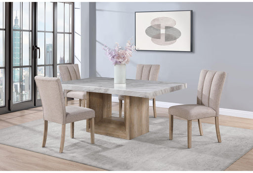 D8683 DINING CHAIR - BEIGE - De Avenue Furniture