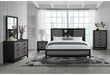 LISBON GREY/BLACK BOOKCASE FULL BED GROUP - De Avenue Furniture