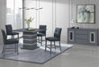 MONACO DARK GREY BAR TABLE AND 4 MONACO DARK GREY BAR STOOLS - De Avenue Furniture