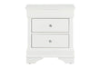 POMPEI METALLIC GREY NIGHTSTAND - De Avenue Furniture