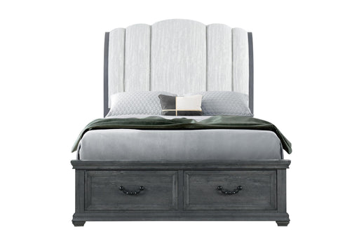 ROWAN GREY STORGAE QUEEN BED - De Avenue Furniture