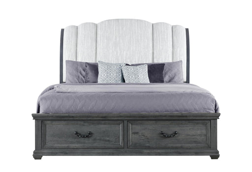 ROWAN GREY STORAGE KING BED - De Avenue Furniture