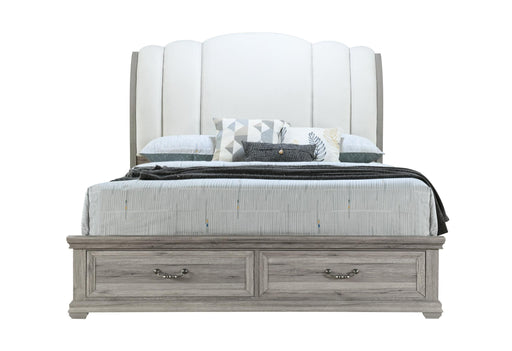 ROWAN NATURAL KING BED WITH STORAGE - De Avenue Furniture