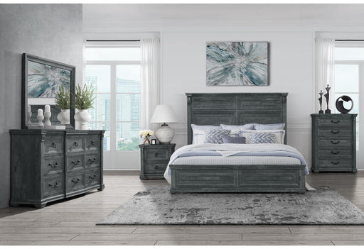 TATUM GREY KING BED GROUP WITHOUT STORAGE - De Avenue Furniture