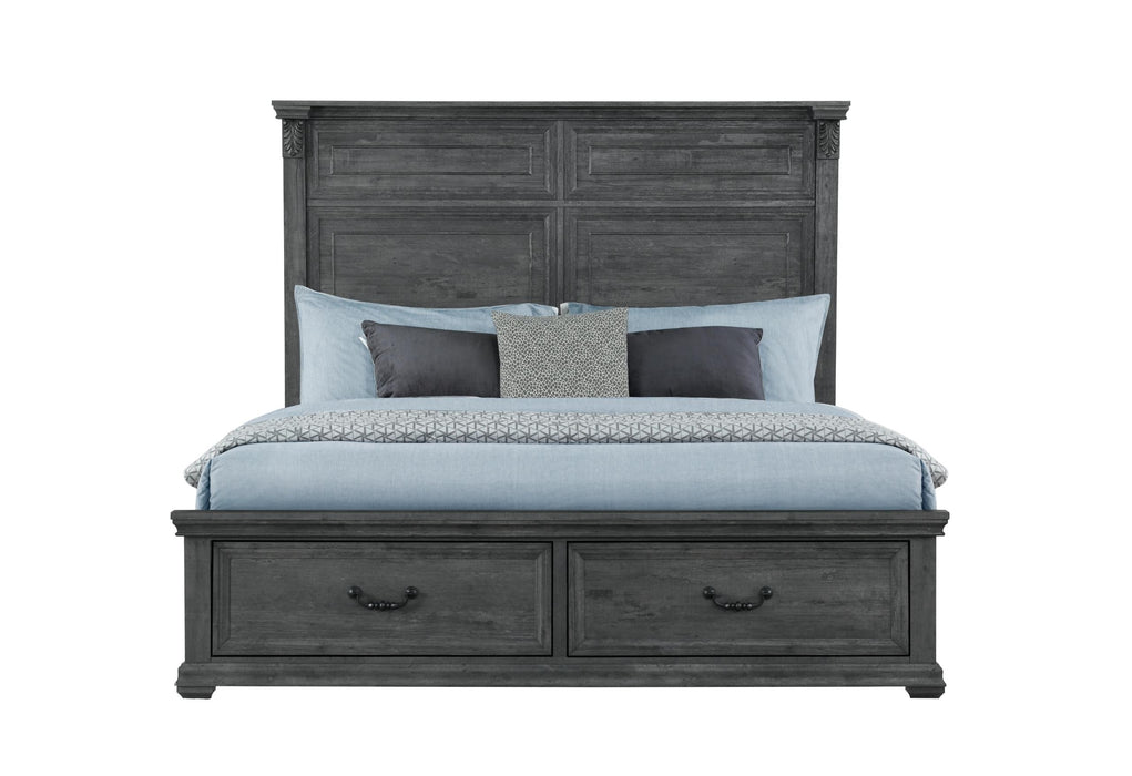 TATUM GREY STOARGE KING BED - De Avenue Furniture