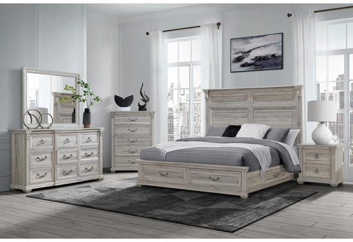 TATUM NATURAL QUEEN BED GROUP WITH STORAGE - De Avenue Furniture