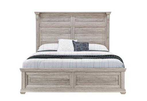 TATUM NATURAL QUEEN BED WITHOUT STORAGE - De Avenue Furniture