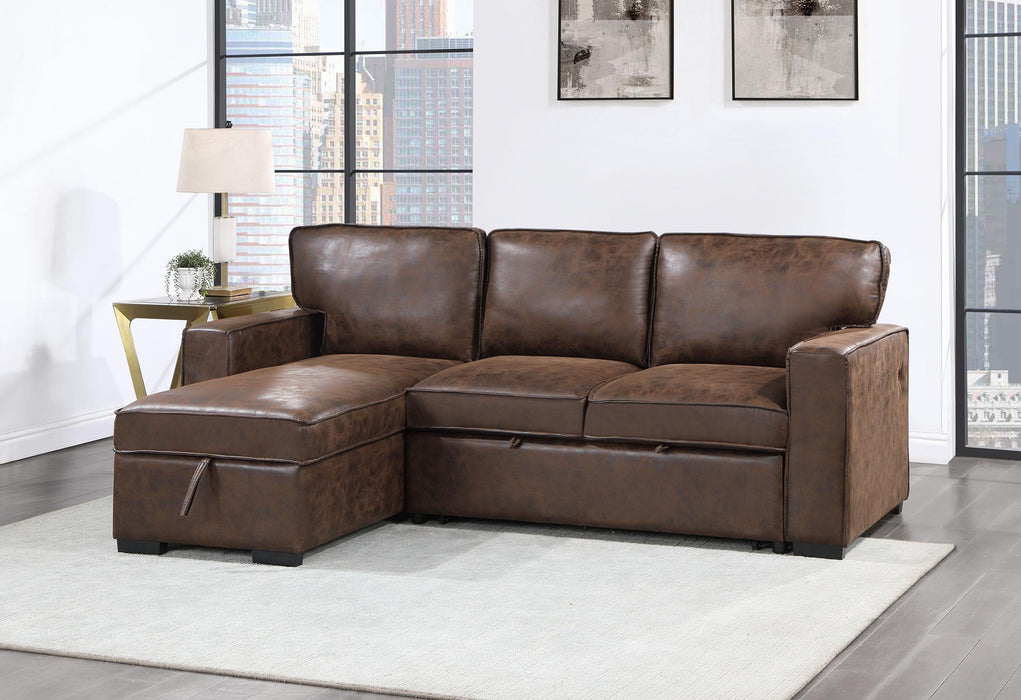 U0203 COFFEE REVERSIBLE PULL OUT SOFA BED - De Avenue Furniture