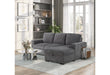 U2660 GREY L SOFA BED SECTIONAL WITHOUT PULLOUT - De Avenue Furniture
