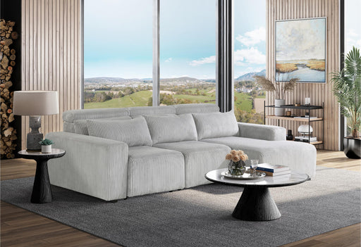 U5945 GREY POWER SECTIONAL - De Avenue Furniture